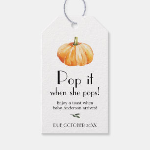 Pompoen Pop het als ze Poppen met een waslabel Cadeaulabel