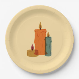 Pompoen praat over papieren Borden Bordje