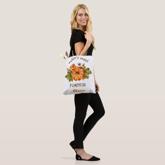 Pompoen Print canvas tas (Op model)