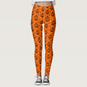 Pompoen Print Leggings voor Herfst (Voorkant)