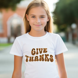 Pompoen Retro Geef Bedankt Thanksgiving wit T-shirt
