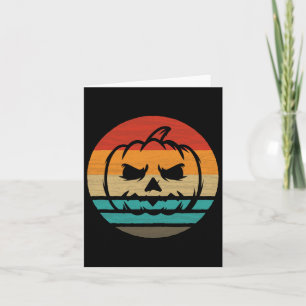 Pompoen Retro Stijl Halloween Kostuum Kaart