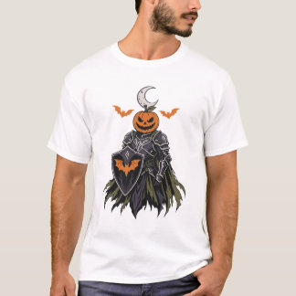 Pompoen Ridder Gotische Halloween T-shirt