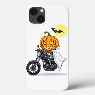 Pompoen rijdt op motorfiets iPhone 13 hoesje