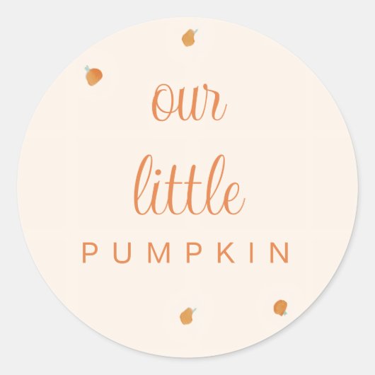 Pompoen Ronde Sticker (Voorkant)