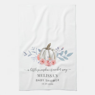 Pompoen Roze Bloemen Meisje Baby Shower Theedoek