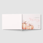 Pompoen Roze Bow Baby shower Gastenboek (Volledig)