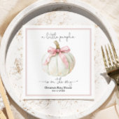 Pompoen & Roze Bow Baby shower Servet
