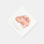 Pompoen Roze Bow Girl Baby shower Servetten (Hoek)
