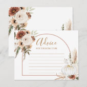 Pompoen Rustic Boho Herfst In Love Advies voor Mam Informatiekaartje (Voorkant / Achterkant)