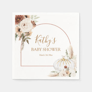 Pompoen Rustieke Bloemen Boho Boog Herfst In Love Servet