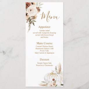 Pompoen Rustieke Bloemen Boho Boog Herfst Verliefd Menu