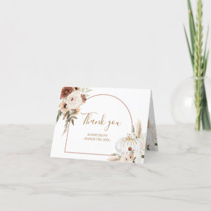 Pompoen Rustieke Bloemen Boho Herfst Verliefd Gevo Bedankkaart