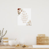 Pompoen Rustieke Boho Herfst In Love Time Capsule Poster (Keuken)