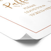 Pompoen Rustieke Boho Herfst Verliefd Luier Raffle Poster (Hoek)