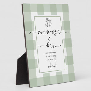 Pompoen Sage Groen Baby shower Mom-osa Bar Fotoplaat