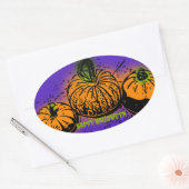 Pompoen samenzwering Hallowe'en Ovale Sticker (Envelop)