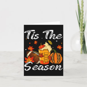 Pompoen Sce Football Tis Het Seizoen Herfst Dankze Kaart