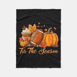 Pompoen Sce Voetbal Tis Het Seizoen Herfst Thanksg Fleece Deken