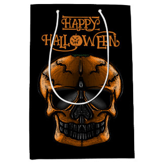 Pompoen Schedel Halloween Feest Medium Cadeauzakje