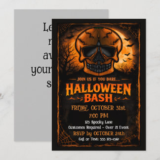 Pompoen Schedel Halloween Feest Save The Date