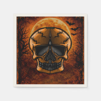 Pompoen Schedel Halloween Feest Servet