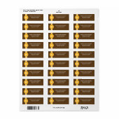 Pompoen sierlijke Stippen aangepaste monogram fami Etiket (Full Sheet)