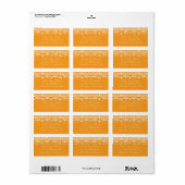 Pompoen Sinaasappel Damask Kant Retouradres Label (Full Sheet)