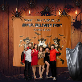 Pompoen Sinaasappel Halloween Event Achtergrond Wandkleed