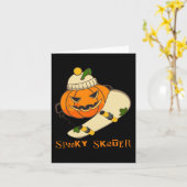 Pompoen Skateboard Halloween Kostuum Leuk Skateboa Kaart (Gele Bloem)