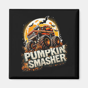 Pompoen Smasher Monster Truck Halloween Moon Manne Magneet