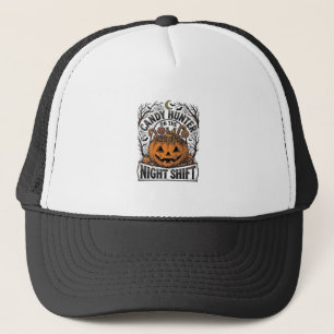 Pompoen Snoep Emmer Vintage Halloween Gravure D Trucker Pet