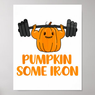 Pompoen Sommige Ijzer Leuk Halloween Gym Workout L Poster