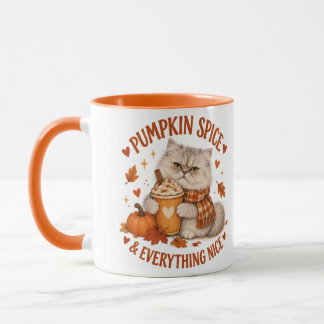 Pompoen Specerij & Alles is Mooie Cute Kat Mok