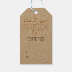 Pompoen Specerij & Alles Leuk Herfst Cadeaulabel