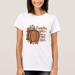 Pompoen specerij en alle dingen mooi design t-shirt