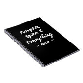 Pompoen specerij en alles is mooi en essentieel notitieboek (Rechterzijde)