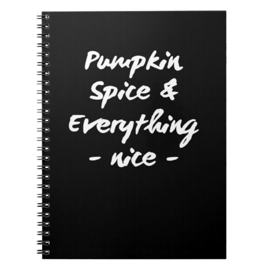 Pompoen specerij en alles is mooi en essentieel notitieboek (Voorkant)