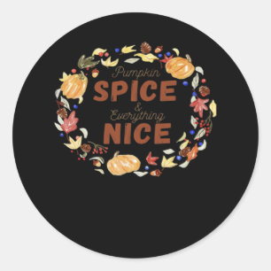 Pompoen specerij en alles leuk essentiële grappig ronde sticker