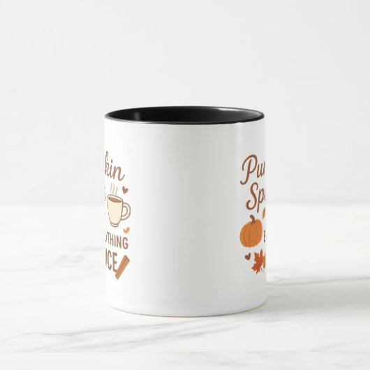 Pompoen specerij en alles mooi Herfst ontwerp Mok (Midden)