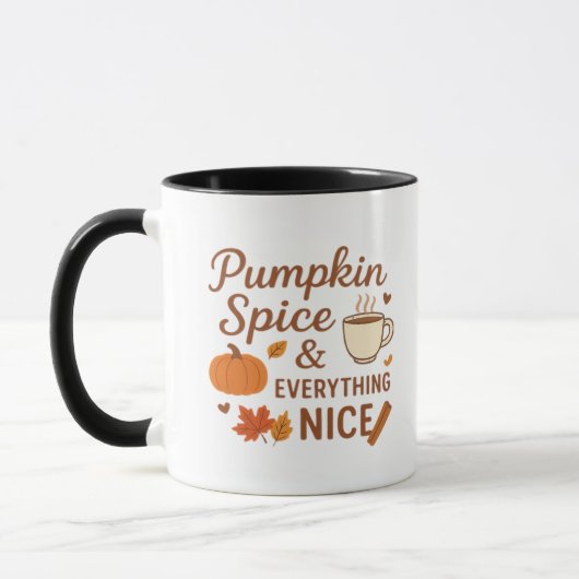 Pompoen specerij en alles mooi Herfst ontwerp Mok (Links)