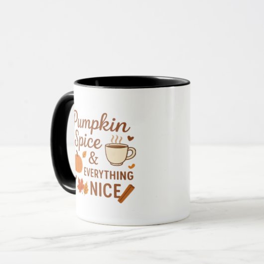 Pompoen specerij en alles mooi Herfst ontwerp Mok (Voorkant links)