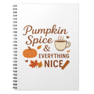 Pompoen specerij en alles mooi Herfst ontwerp Notitieboek