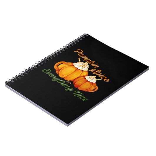 Pompoen specerij en alles mooi Herfst ontwerp Notitieboek (Linkerzijde)