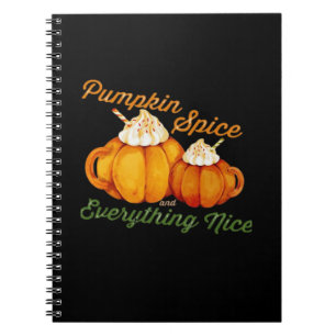 Pompoen specerij en alles mooi Herfst ontwerp Notitieboek