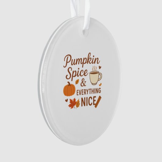 Pompoen specerij en alles mooi Herfst ontwerp Ornament (voorkant)