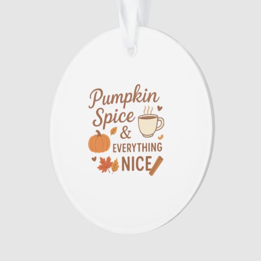 Pompoen specerij en alles mooi Herfst ontwerp Ornament (voorkant)