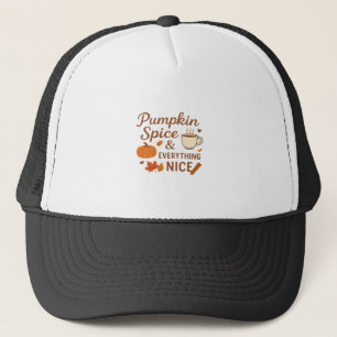 Pompoen specerij en alles mooi Herfst ontwerp Trucker Pet