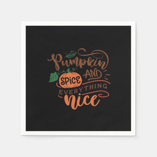 Pompoen specerij en alles mooie luiaard servet (Voorkant)