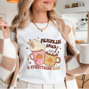 Pompoen specerij herfst mode schattige Latte Koffi T-shirt